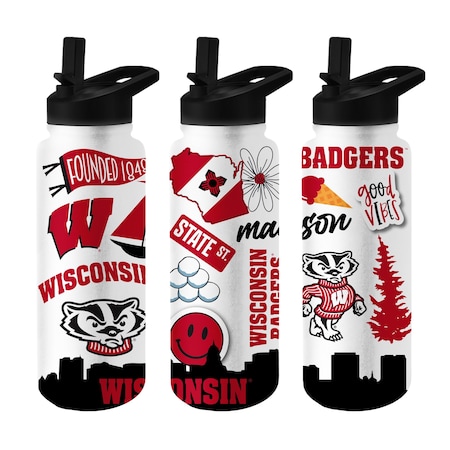 Logo Brands Wisconsin 34oz Native Quencher Bottle 244-S34QB-63